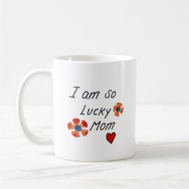 Happy moederdag Eenvoudig handgeschreven gepersona Koffiemok