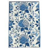 Happy Moederdag Elegant Blauw Chinoiserie Floral Medium Cadeauzakje (Achterkant)