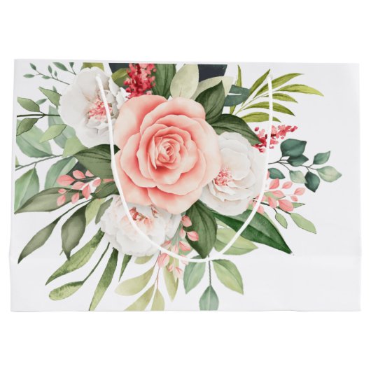 Happy Moederdag Elegant Boho Rozen Groot Groot Cadeauzakje (Achterkant)