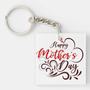 Happy Moederdag Elegant Design-23331 Pillar Can Sleutelhanger