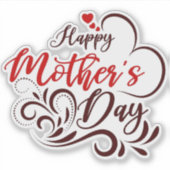 Happy Moederdag Elegant Design-23331 Sticker (Voorkant)