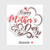 Happy Moederdag Elegant Design-23331 Sticker (Vel)