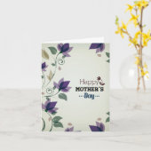 Happy Moederdag Elegant Floral Design Kaart (Gele Bloem)