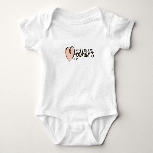Happy Moederdag – Elegant Floral Heart Design Romper (Voorkant)
