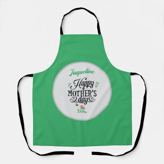 Happy Moederdag Elegant Frogs gepersonaliseerd Schort (Voorkant)