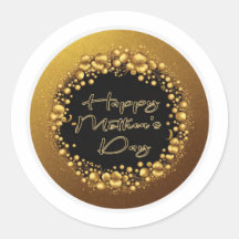 Happy Moederdag Elegant Gold stickers