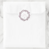 Happy Moederdag - Elegant Lavender Wreath Ronde Sticker (Tas)