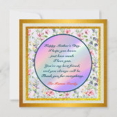 Happy Moederdag Elegant Modern Photo briefkaart (Achterkant)