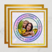 Happy Moederdag Elegant Modern Photo briefkaart (Voorkant / Achterkant)