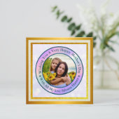 Happy Moederdag Elegant Modern Photo briefkaart (Staand voorkant)