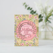 Happy Moederdag Elegant Modern Roze Bloemen Briefkaart (Staand voorkant)