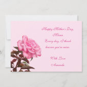 Happy Moederdag Elegant Pink & Silver Luxury Kaart (Achterkant)