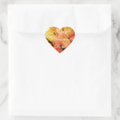 Happy Moederdag Elegant Rood Sinaasappel Rozen Blo Hart Sticker (Tas)