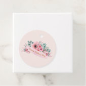 Happy Moederdag Elegant Roze Bloemen Boeket Bedankjes Labels (In situ)