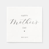 Happy Moederdag Elegant Script Typografie Servet (Voorkant)