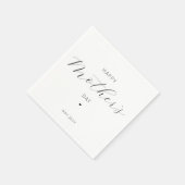 Happy Moederdag Elegant Script Typografie Servet (Hoek)