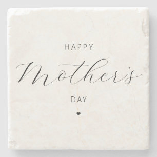 Happy Moederdag Elegant Script Typografie Stenen Onderzetter