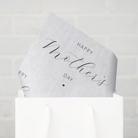 Happy Moederdag Elegant Script Typografie Tissuepapier (Cadeauzakje)