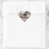 Happy Moederdag Elegant Sea Shells Beach Thema Hart Sticker (Tas)