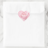 Happy Moederdag Elegant Zacht Roze Rozen Bloemen Hart Sticker (Tas)