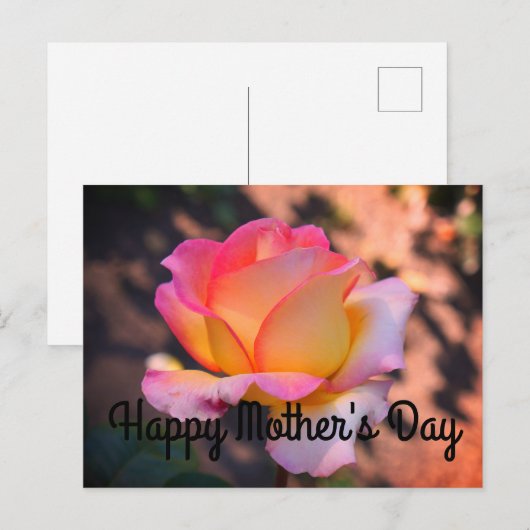 Happy Moederdag Elle Roos #4 Briefkaart (Voorkant / Achterkant)