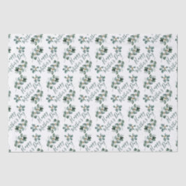 Happy Moederdag Eucalyptus Waterverf Foliage Tissuepapier