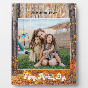 Happy Moederdag Fall Leaves met Message Fotoplaat