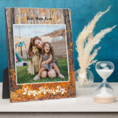 Happy Moederdag Fall Leaves met Message Fotoplaat (Zijkant)