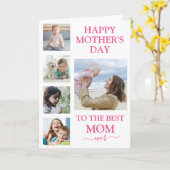 Happy Moederdag Family Photo Collage Kaart (Gele Bloem)