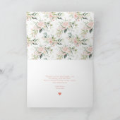 Happy Moederdag Faux Gold Blush Pink Floral Kaart (Binnen)