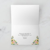 Happy Moederdag Faux Goud en Roze Bloemen Kaart (Binnen)