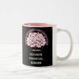 Happy Moederdag Favoriete financiële last Tweekleurige Koffiemok