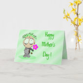Happy Moederdag feat Lil Ralphie Kaart (Gele Bloem)