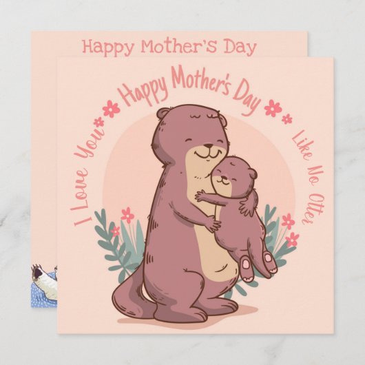 Happy Moederdag-feestdag Feestdagenkaart (Voorkant / Achterkant)