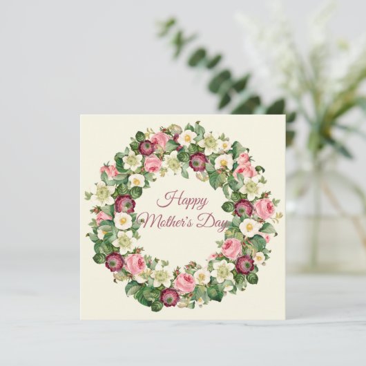 Happy Moederdag Feestdagenkaart (Staand voorkant)