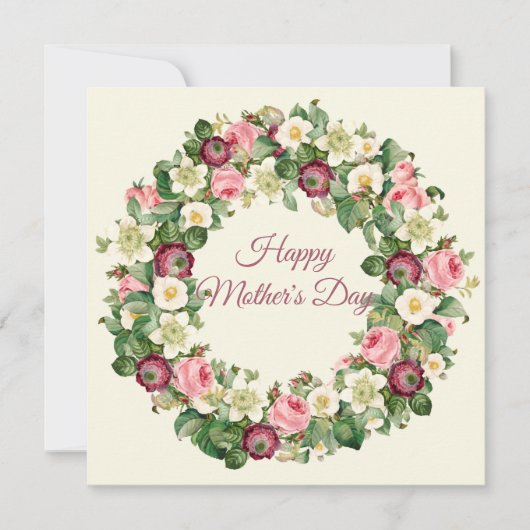 Happy Moederdag Feestdagenkaart (Voorkant)