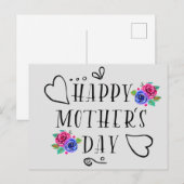 Happy Moederdag Feestdagenkaart (Voorkant / Achterkant)