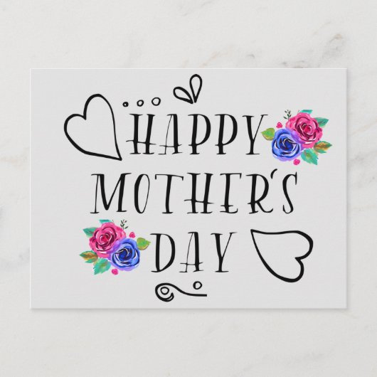 Happy Moederdag Feestdagenkaart (Voorkant)