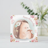 Happy Moederdag Feestdagenkaart (Staand voorkant)