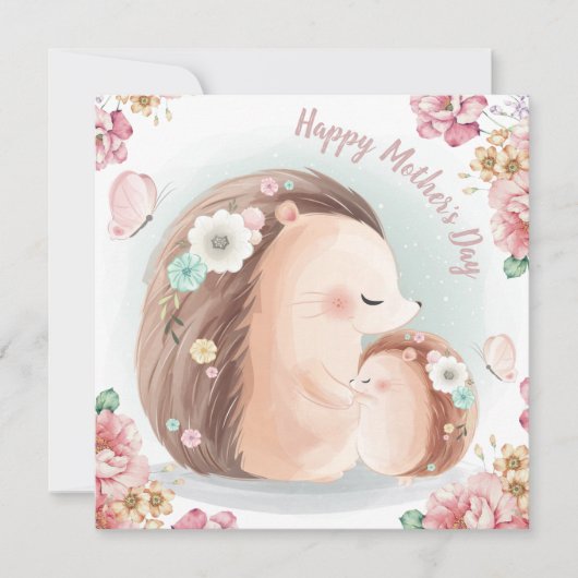 Happy Moederdag Feestdagenkaart (Voorkant)