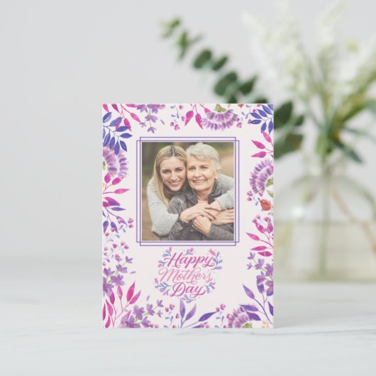 Happy Moederdag Feestdagenkaart (Staand voorkant)