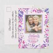 Happy Moederdag Feestdagenkaart (Voorkant / Achterkant)