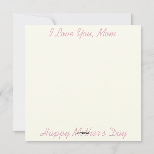 Happy Moederdag Feestdagenkaart (Achterkant)