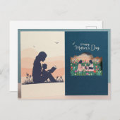 Happy moederdag feestdagenkaart (Voorkant / Achterkant)