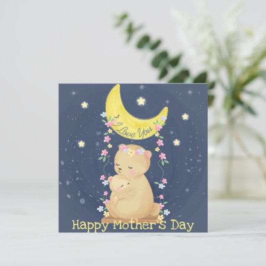 Happy Moederdag Feestdagenkaart (Staand voorkant)