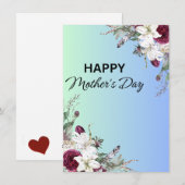 HAPPY Moederdag Feestdagenkaart (Voorkant / Achterkant)