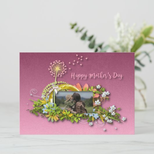 Happy Moederdag Feestdagenkaart (Staand voorkant)
