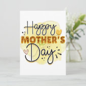 Happy Moederdag Feestdagenkaart (Staand voorkant)