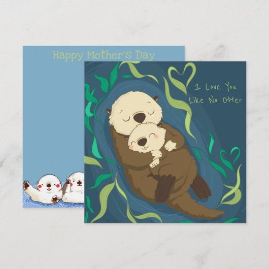 Happy Moederdag Feestdagenkaart (Voorkant / Achterkant)