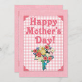 Happy Moederdag Felt Style Bouquet (Voorkant / Achterkant)